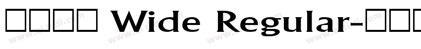 未來熒黑 Wide Regular字体转换